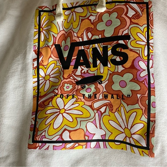 VANS Off The Wall Mens Large Floral Print Pullover Fleece Hoodie Sweatshirt - Picture 3 of 7